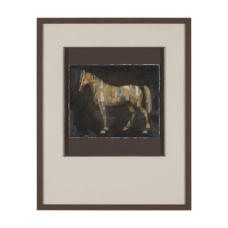 Mosaic Horse III by Mercana Studio a Hand Embellished Framed Art Print Matted under Glass from Mercana - Luna Furniture
