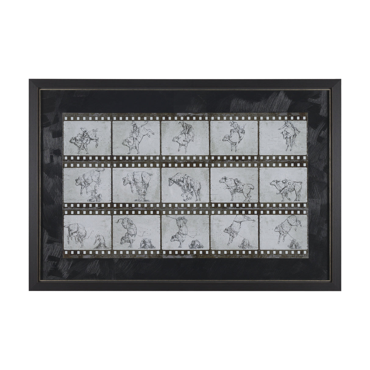 Eight Seconds by Mercana Studio a Hand Embellished Framed Art Print Matted under Glass from Mercana - Luna Furniture