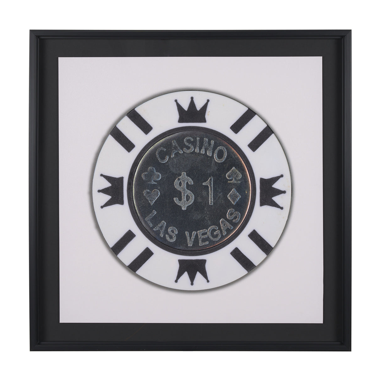 Casino 1 Dollar Vegas Poker Chip By Zap Studio Framed Art Photograph Print under Glass from Mercana - Luna Furniture