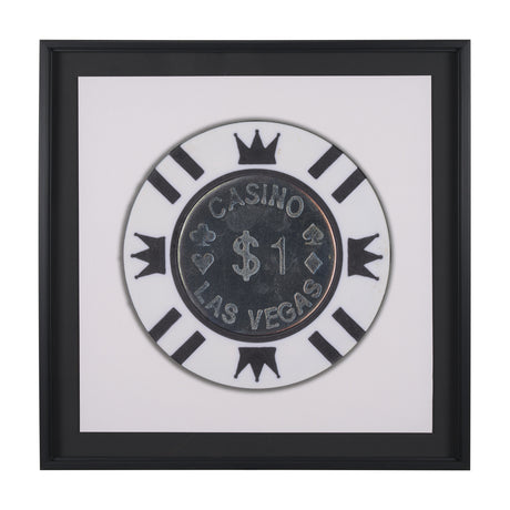 Casino 1 Dollar Vegas Poker Chip By Zap Studio Framed Art Photograph Print under Glass from Mercana - Luna Furniture