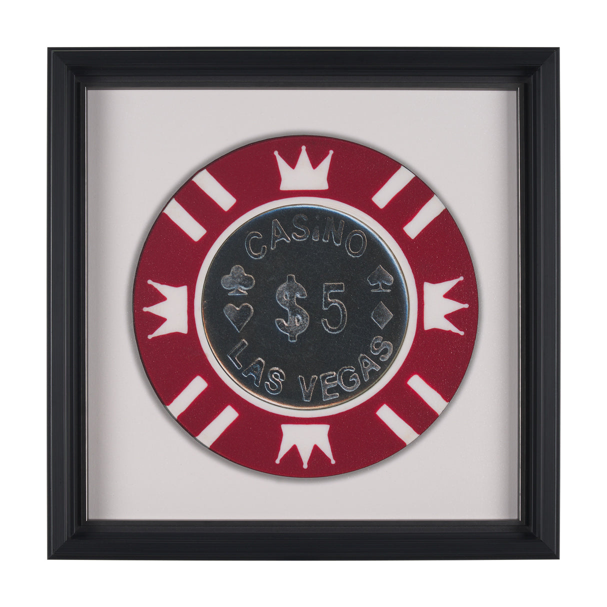 Casino 5 Dollar Vegas Poker Chip By Zap Studio Framed Art Photograph Print under Glass from Mercana - Luna Furniture