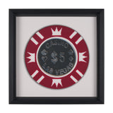 Casino 5 Dollar Vegas Poker Chip By Zap Studio Framed Art Photograph Print under Glass from Mercana - Luna Furniture