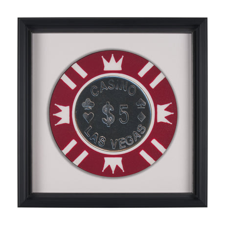 Casino 5 Dollar Vegas Poker Chip By Zap Studio Framed Art Photograph Print under Glass from Mercana - Luna Furniture