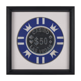 Casino 50 Dollar Vegas Poker Chip By Zap Studio Framed Art Photograph Print under Glass from Mercana - Luna Furniture