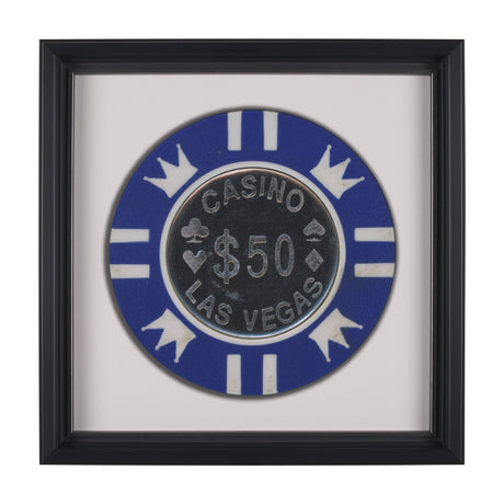 Casino 50 Dollar Vegas Poker Chip By Zap Studio Framed Art Photograph Print under Glass from Mercana - Luna Furniture