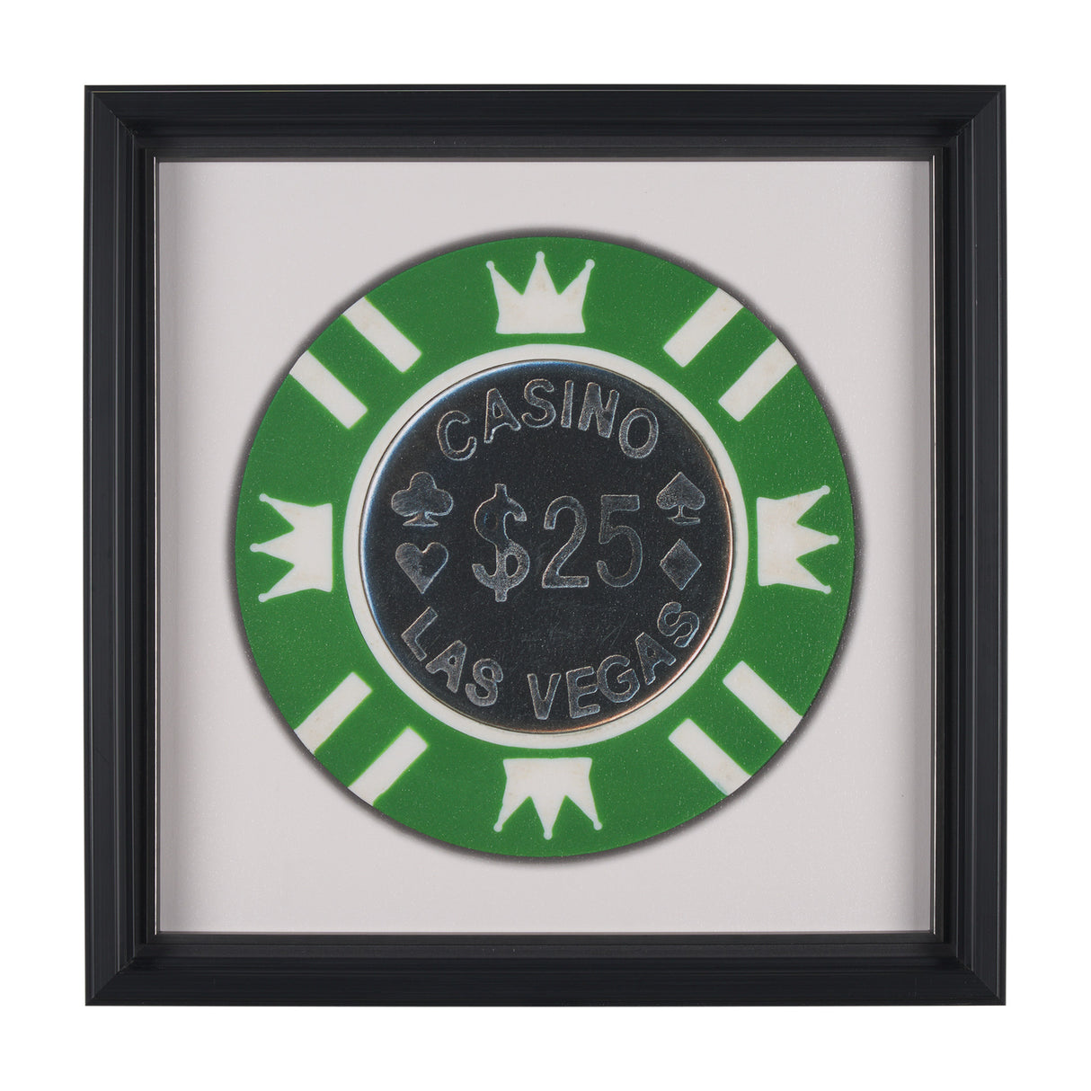 Casino 25 Dollar Vegas Poker Chip By Zap Studio Framed Art Photograph Print under Glass from Mercana - Luna Furniture