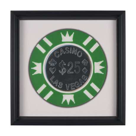 Casino 25 Dollar Vegas Poker Chip By Zap Studio Framed Art Photograph Print under Glass from Mercana - Luna Furniture