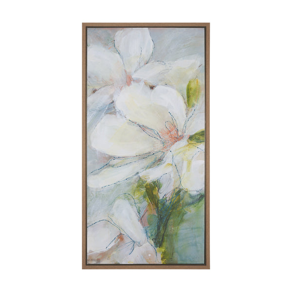 Aromatic Magnolia by Mercana Studio a Hand Embellished Textured Framed Canvas