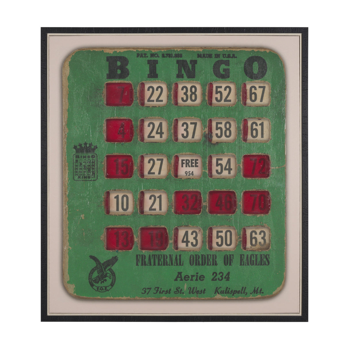 Chasing Numbers I Bingo Card by Mercana Studio a Hand Embellished Textured Framed Canvas from Mercana - Luna Furniture