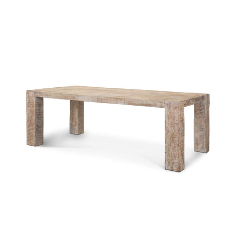 McArthur 84" Whitewash Reclaimed Wood Dining Table from Mercana - Luna Furniture