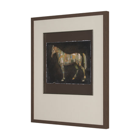 Mosaic Horse III by Mercana Studio a Hand Embellished Framed Art Print Matted under Glass from Mercana - Luna Furniture