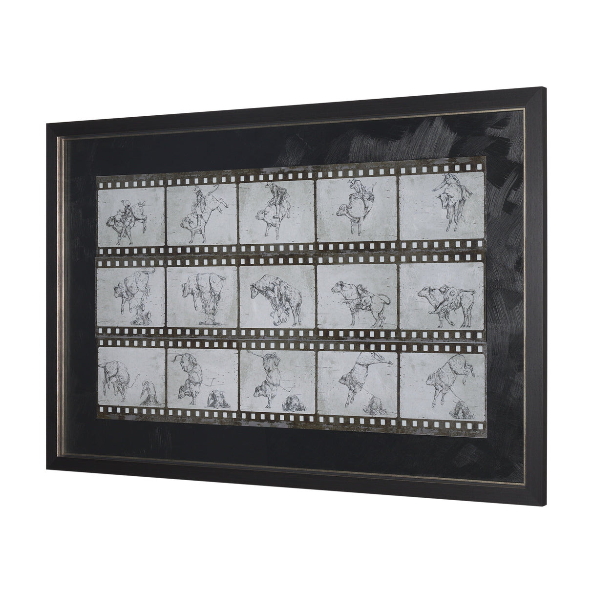 Eight Seconds by Mercana Studio a Hand Embellished Framed Art Print Matted under Glass from Mercana - Luna Furniture
