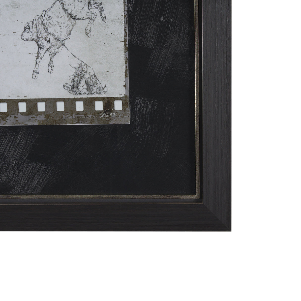 Eight Seconds by Mercana Studio a Hand Embellished Framed Art Print Matted under Glass from Mercana - Luna Furniture