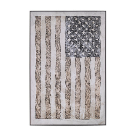 USA Flag by Mercana Studio a Hand Embellished Framed Art Print from Mercana - Luna Furniture