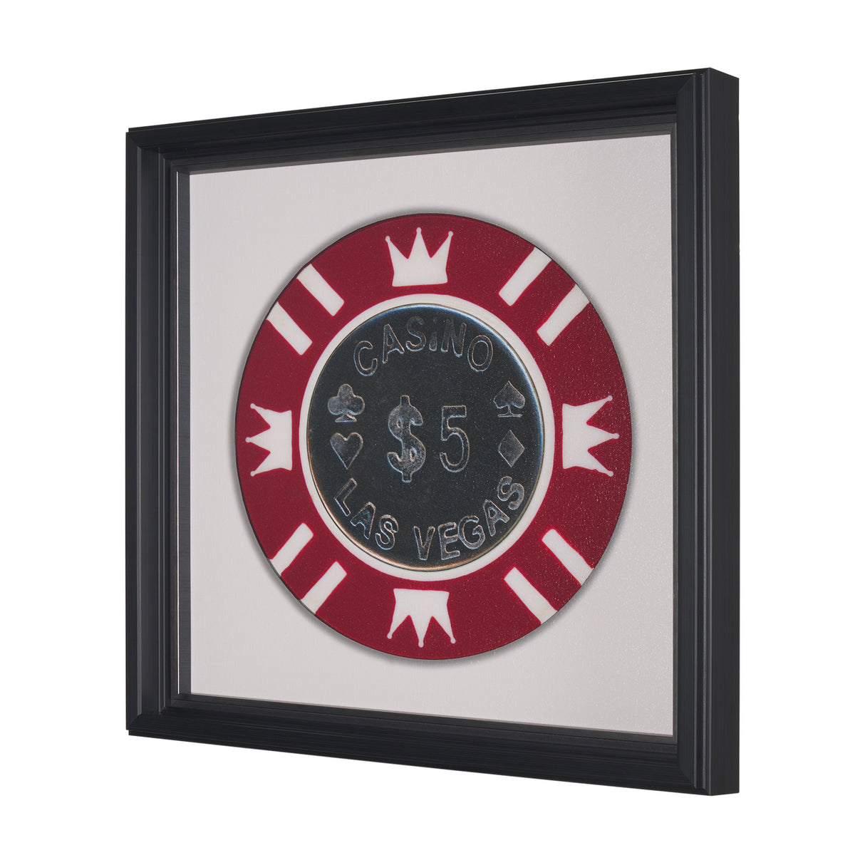 Casino 5 Dollar Vegas Poker Chip By Zap Studio Framed Art Photograph Print under Glass from Mercana - Luna Furniture