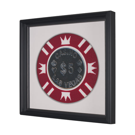 Casino 5 Dollar Vegas Poker Chip By Zap Studio Framed Art Photograph Print under Glass from Mercana - Luna Furniture