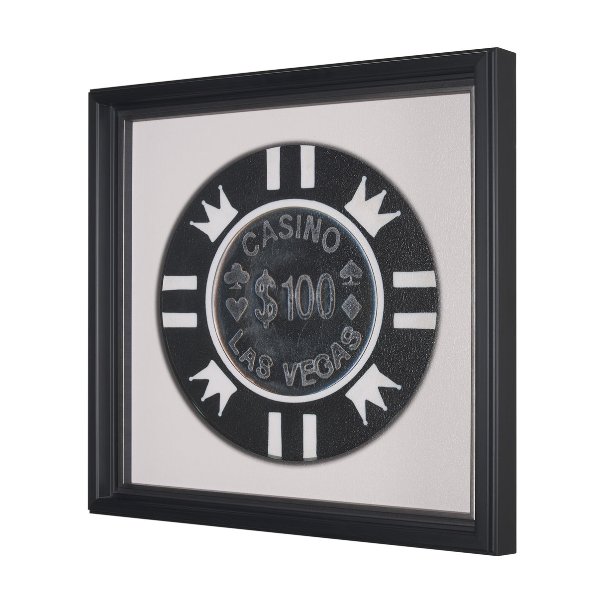 Casino 100 Dollar Vegas Poker Chip By Zap Studio Framed Art Photograph Print under Glass from Mercana - Luna Furniture