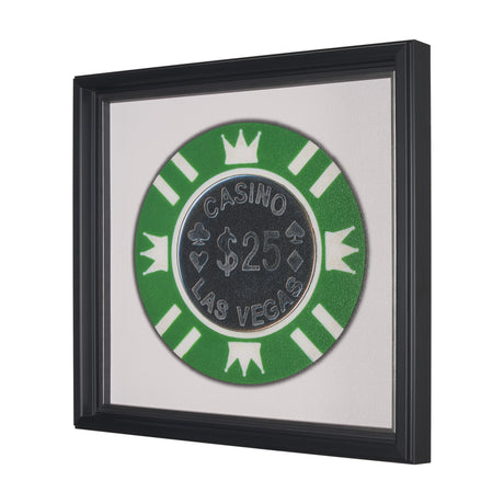 Casino 25 Dollar Vegas Poker Chip By Zap Studio Framed Art Photograph Print under Glass from Mercana - Luna Furniture