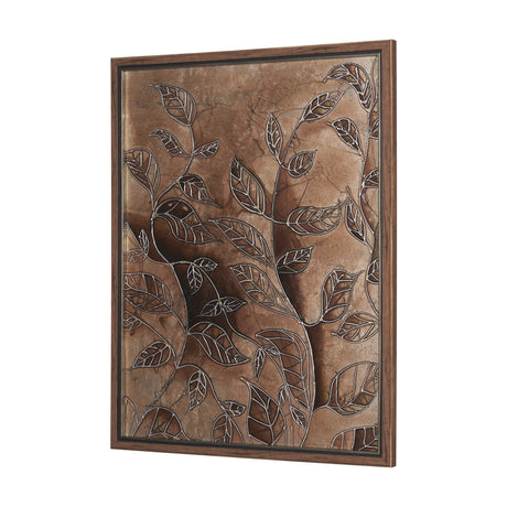 Bronze Beauty I by Studio M a handmade Original Framed 3D Textured Artwork from Mercana - Luna Furniture