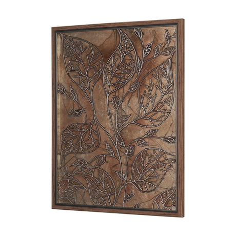Bronze Beauty II by Studio M a handmade Original Framed 3D Textured Artwork from Mercana - Luna Furniture