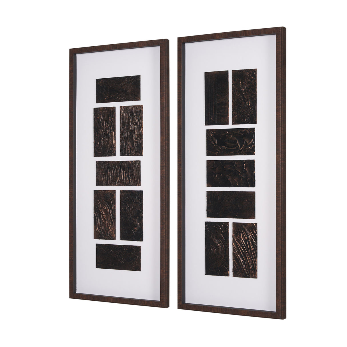Grouped Bricks (Set of 2) by Studio M a handmade Original Framed Artwork under Glass from Mercana - Luna Furniture