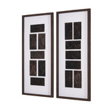 Grouped Bricks (Set of 2) by Studio M a handmade Original Framed Artwork under Glass from Mercana - Luna Furniture