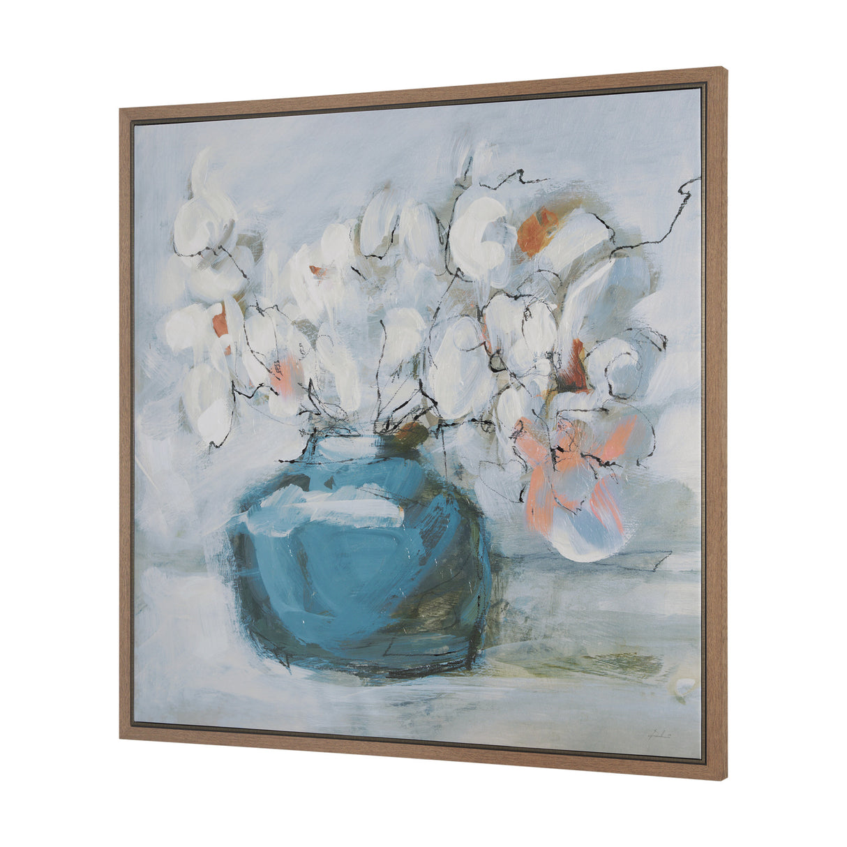 Magnolia Bouquet by Mercana Studio a Hand Embellished Textured Framed Canvas from Mercana - Luna Furniture