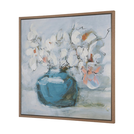 Magnolia Bouquet by Mercana Studio a Hand Embellished Textured Framed Canvas from Mercana - Luna Furniture