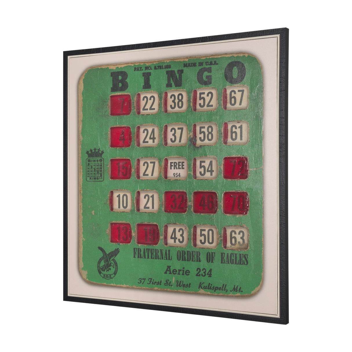 Chasing Numbers I Bingo Card by Mercana Studio a Hand Embellished Textured Framed Canvas from Mercana - Luna Furniture