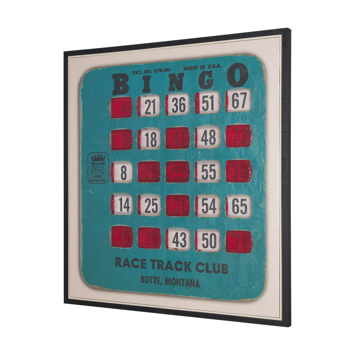 Chasing Numbers II Bingo Card by Mercana Studio a Hand Embellished Textured Framed Canvas from Mercana - Luna Furniture