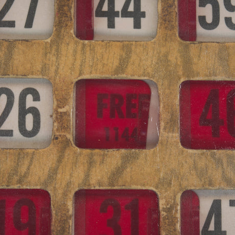 Chasing Numbers III Bingo Card by Mercana Studio a Hand Embellished Textured Framed Canvas from Mercana - Luna Furniture