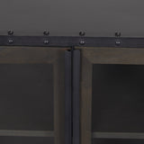 Gehry I 62.3x16.5 Black Metal Frame w/Wood Accent 4 Cabinet Door Two Drawer Sideboard from Mercana - Luna Furniture