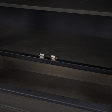 Gehry I 62.3x16.5 Black Metal Frame w/Wood Accent 4 Cabinet Door Two Drawer Sideboard from Mercana - Luna Furniture