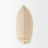 Jacory Cream Checker Textured Decorative Square Pillow Cover from Mercana - Luna Furniture