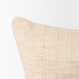 Jacory Cream Checker Textured Decorative Square Pillow Cover from Mercana - Luna Furniture
