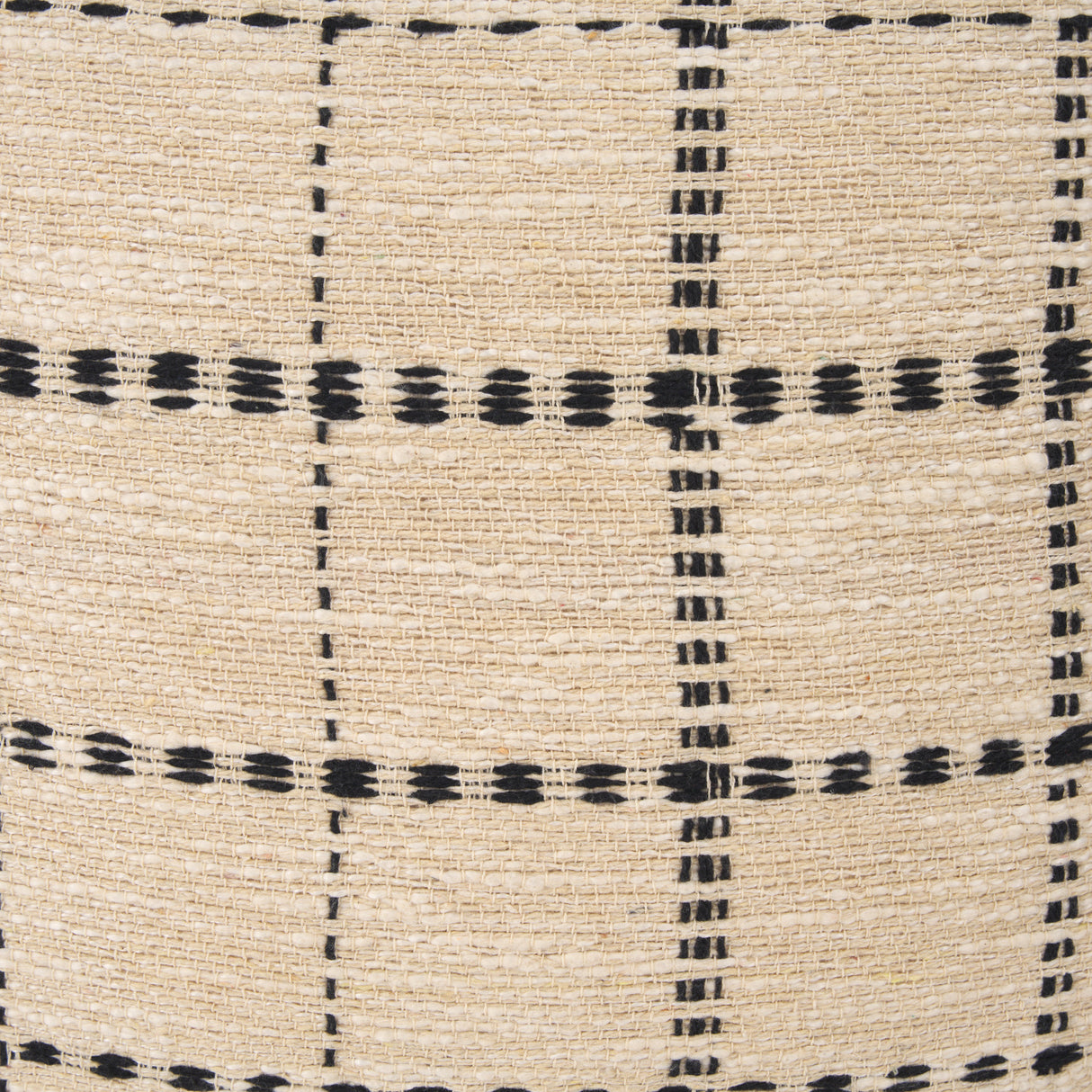 Jaela Beige and Black Striped Checkered Decorative Square Pillow Cover from Mercana - Luna Furniture