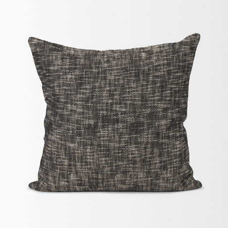 Jalia Cream and Black Cotton Decorative Square Pillow Cover from Mercana - Luna Furniture