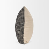 Jalia Cream and Black Cotton Decorative Square Pillow Cover from Mercana - Luna Furniture