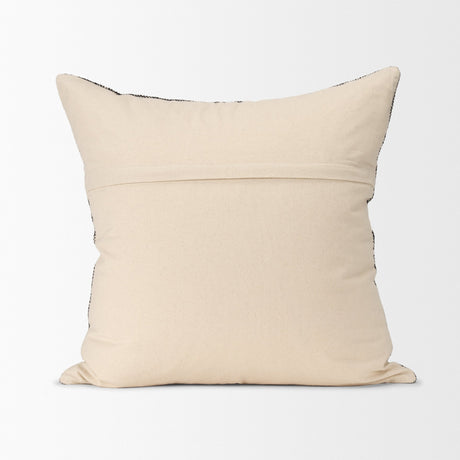 Jalia Cream and Black Cotton Decorative Square Pillow Cover from Mercana - Luna Furniture