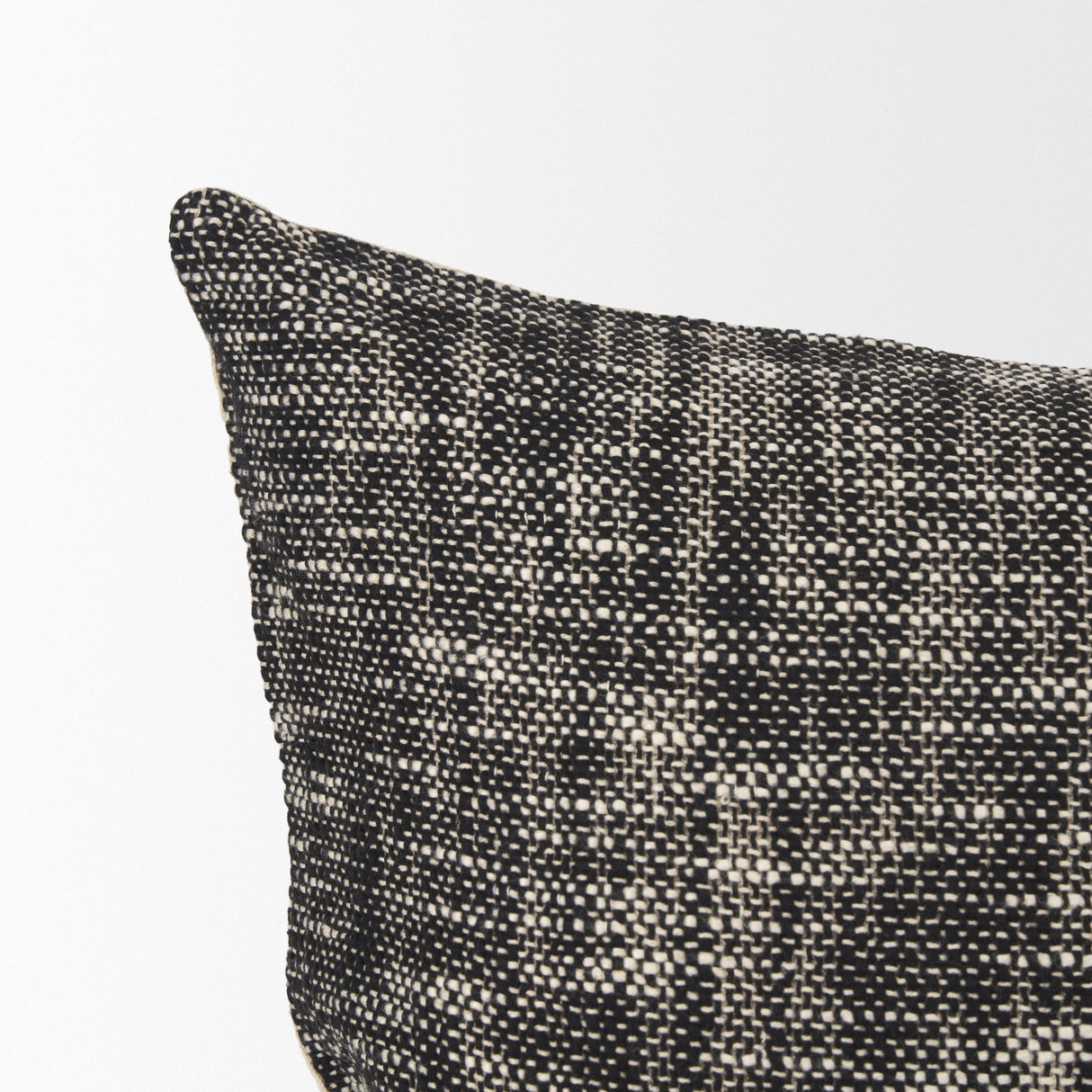 Jalia Cream and Black Cotton Decorative Square Pillow Cover from Mercana - Luna Furniture
