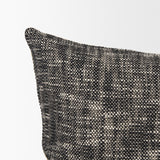 Jalia Cream and Black Cotton Decorative Square Pillow Cover from Mercana - Luna Furniture