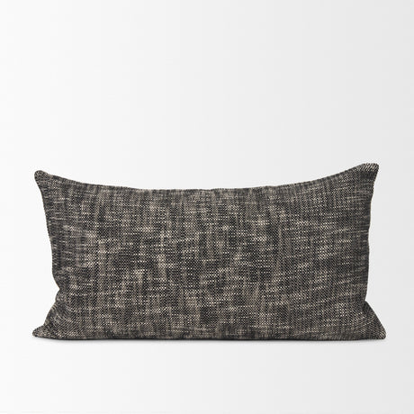 Jalia Cream and Black Cotton Decorative Lumbar Pillow Cover from Mercana - Luna Furniture