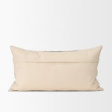 Jalia Cream and Black Cotton Decorative Lumbar Pillow Cover from Mercana - Luna Furniture