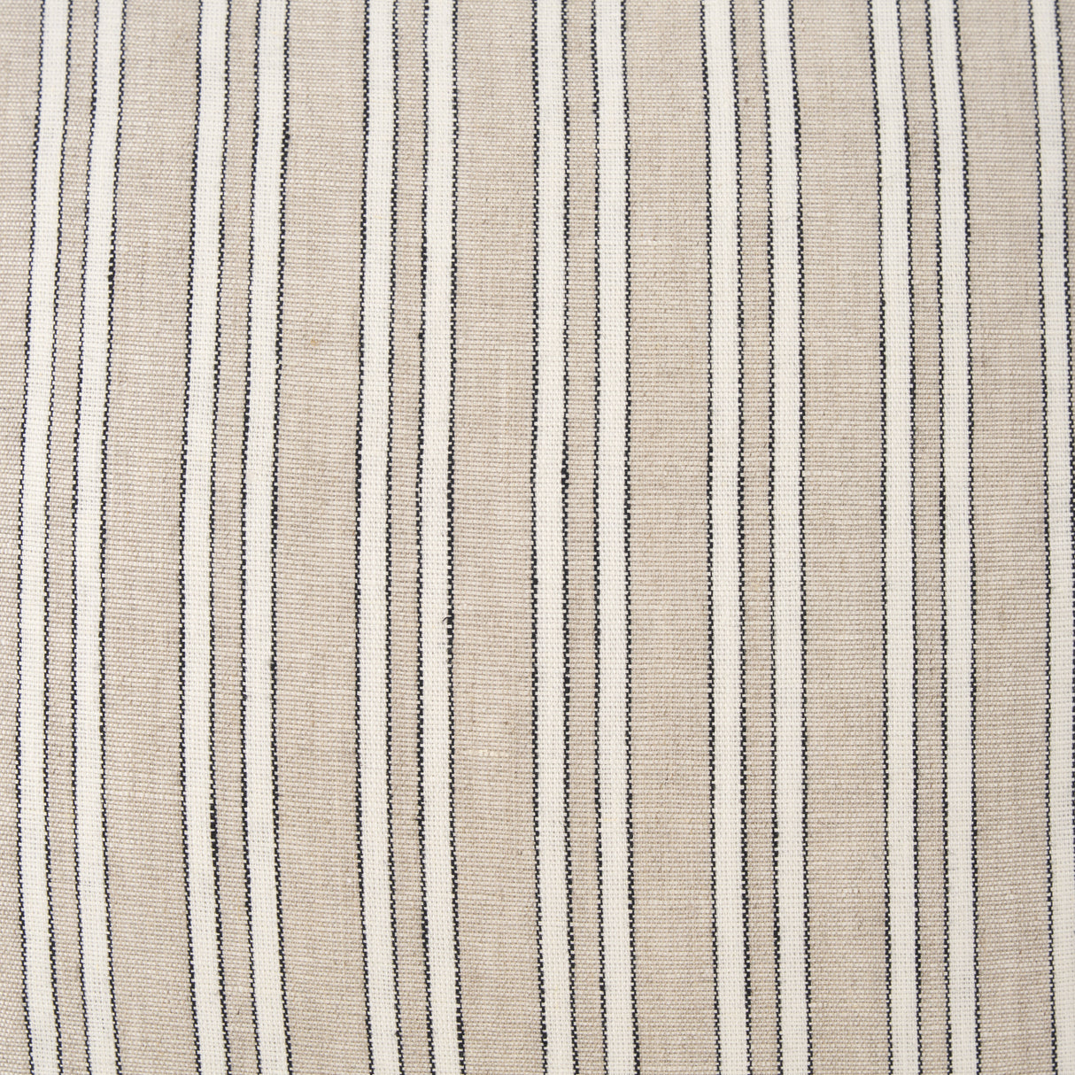 Jaxon Beige and Black Striped Cotton-Linen Decorative Square Pillow Cover from Mercana - Luna Furniture