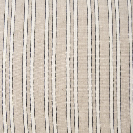 Jaxon Beige and Black Striped Cotton-Linen Decorative Square Pillow Cover from Mercana - Luna Furniture