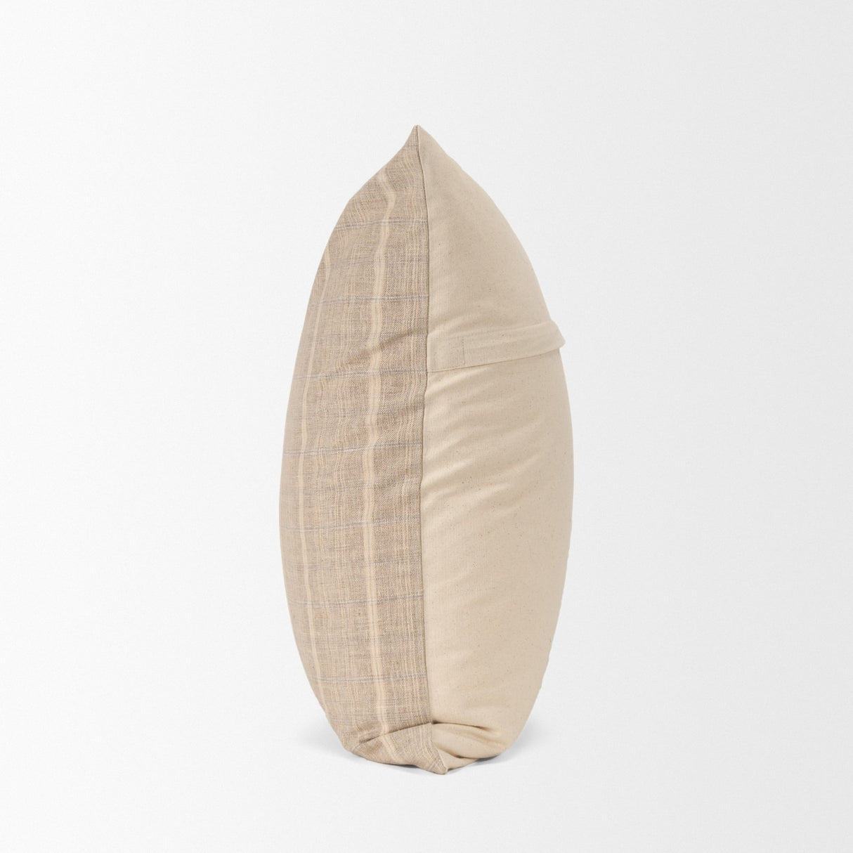 Jensen Beige and Gray Plaid Cotton-Linen Decorative Square Pillow Cover from Mercana - Luna Furniture