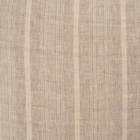 Jensen Beige and Gray Plaid Cotton-Linen Decorative Square Pillow Cover from Mercana - Luna Furniture