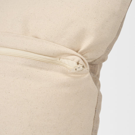 Jensen Beige and Gray Plaid Cotton-Linen Decorative Square Pillow Cover from Mercana - Luna Furniture