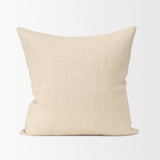Jenner Cream Cotton-Linen Blend Decorative Square Pillow Cover from Mercana - Luna Furniture