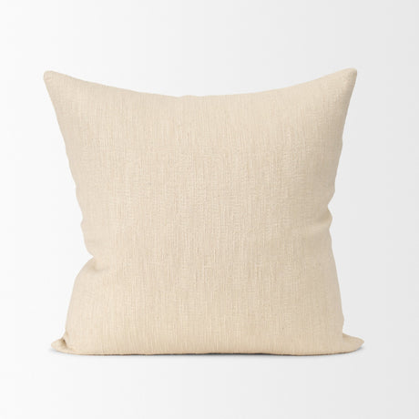 Jenner Cream Cotton-Linen Blend Decorative Square Pillow Cover from Mercana - Luna Furniture